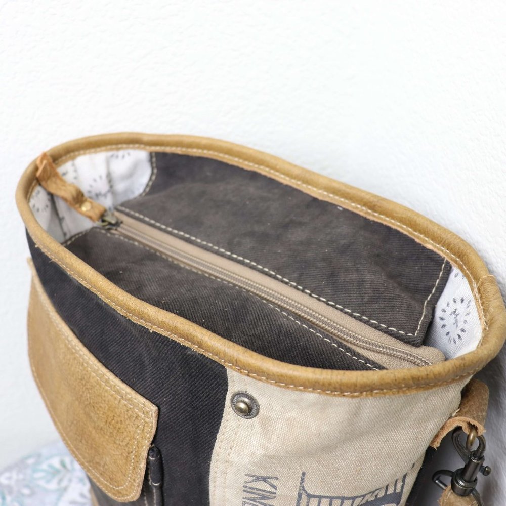 NEW Myra Bag Upcycled Crossbody Bag Canvas Purse - Picture 3 of 8